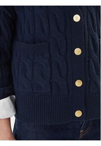 TOMMY HILFIGER - Tommy Hilfiger Kardigan WW0WW43089 Granatowy Regular Fit. Kolor: niebieski. Materiał: wełna #3