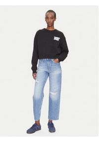 Tommy Jeans Bluza DW0DW21345 Czarny Relaxed Fit. Kolor: czarny. Materiał: bawełna