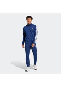 Adidas - Dres męski ADIDAS fitness. Kolor: niebieski. Materiał: dresówka. Sport: fitness