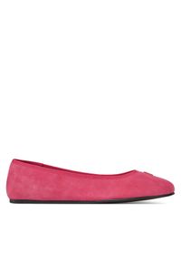 TOMMY HILFIGER - Tommy Hilfiger Baleriny Th Hardware Suede Ballerina FW0FW08655 Różowy. Kolor: różowy. Materiał: zamsz, skóra