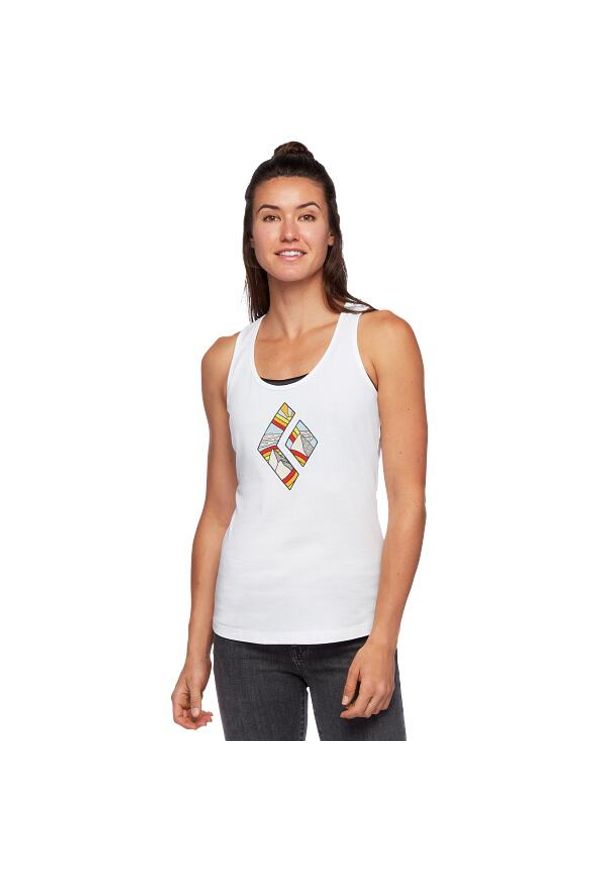 Koszulka bez rękawów Damska Black Diamond Rainbow Diamond Tank. Kolor: biały. Długość rękawa: bez rękawów