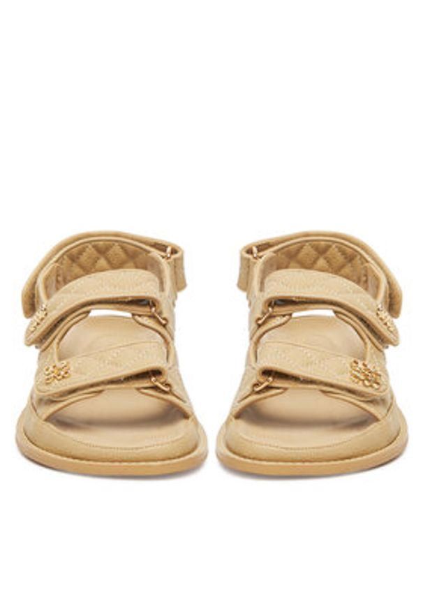 Nine West Sandały V1557-703-1 Beżowy. Kolor: beżowy. Materiał: materiał