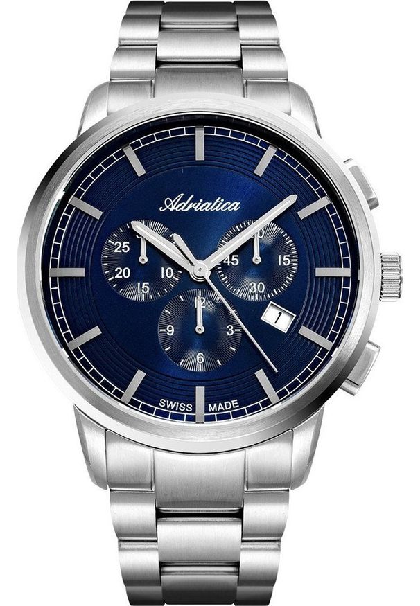 Zegarek Adriatica Zegarek męski Adriatica A8307.5115CH srebrny. Kolor: srebrny