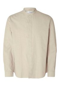 Selected Homme Koszula New Linen 16079054 Beżowy Regular Fit. Kolor: beżowy. Materiał: bawełna #3