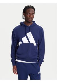 Adidas - adidas Bluza Essentials Big Logo JE8890 Granatowy Regular Fit. Kolor: niebieski. Materiał: bawełna