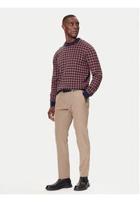 GANT - Gant Sweter 8050253 409 Bordowy Regular Fit. Kolor: czerwony. Materiał: bawełna #3
