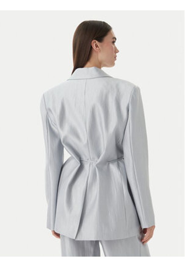 Eleh Marynarka SS260402 Błękitny Relaxed Fit. Kolor: niebieski. Materiał: wiskoza, syntetyk