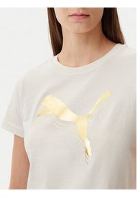 Puma T-Shirt Essentials Metallic 684995 Beżowy Regular Fit. Kolor: beżowy. Materiał: bawełna #2