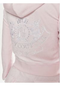 Juicy Couture Bluza Heritage Dog JCBAS223813 Różowy Slim Fit. Kolor: różowy. Materiał: welur #4