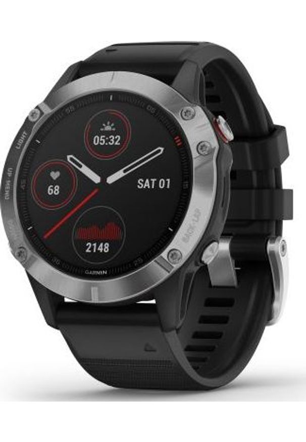 GARMIN - Zegarek sportowy Garmin Fenix 6 Czarny (010-02158-00). Kolor: czarny. Styl: sportowy