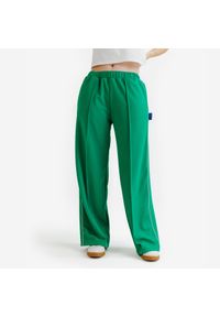 Decathlon - Spodnie dresowe damskie Heritage. Kolor: zielony. Materiał: poliester, materiał #1