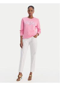 Versace Jeans Couture Bluza 80HAIE02 CF00E Różowy Regular Fit. Typ kołnierza: kołnierzyk włoski. Kolor: różowy. Materiał: bawełna #5