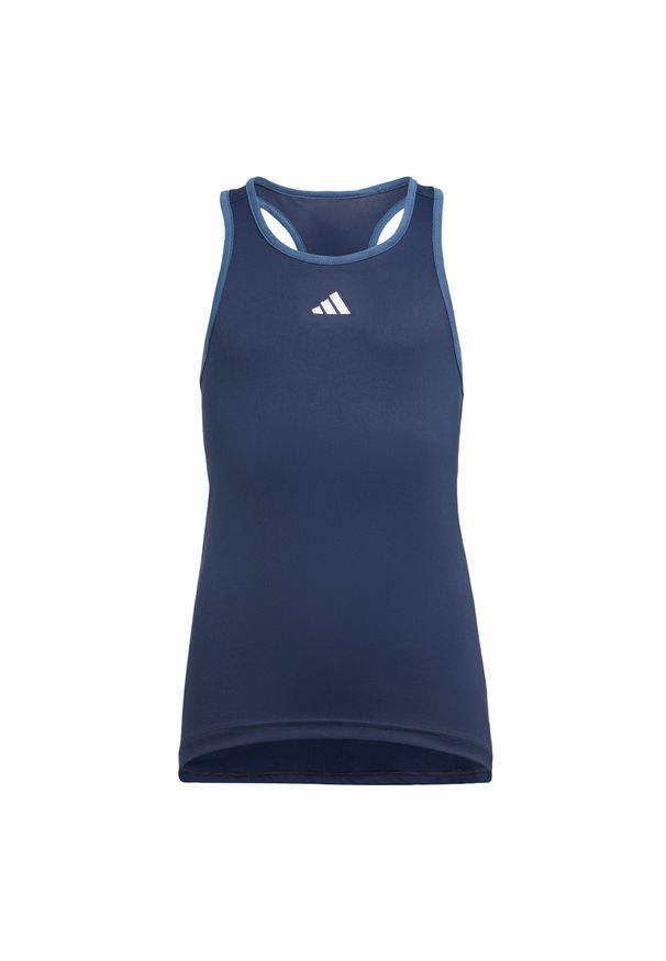 Adidas - Club Tank Top. Kolor: niebieski. Materiał: materiał. Długość rękawa: bez rękawów