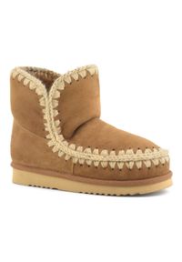 Mou - MOU ESKIMO 18 Śniegowce damskie. Okazja: na co dzień. Kolor: brązowy. Materiał: materiał, wełna, zamsz. Szerokość cholewki: normalna. Sezon: zima. Styl: elegancki, casual #3