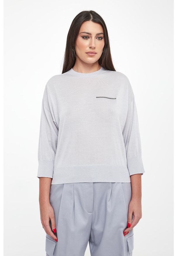 Sweter damski kaszmirowy PESERICO. Materiał: kaszmir