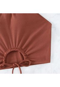 Intica - Strój kąpielowy dwuczęściowy szybkoschnący z regulacją Dragulina. Kolor: brązowy. Materiał: materiał #7