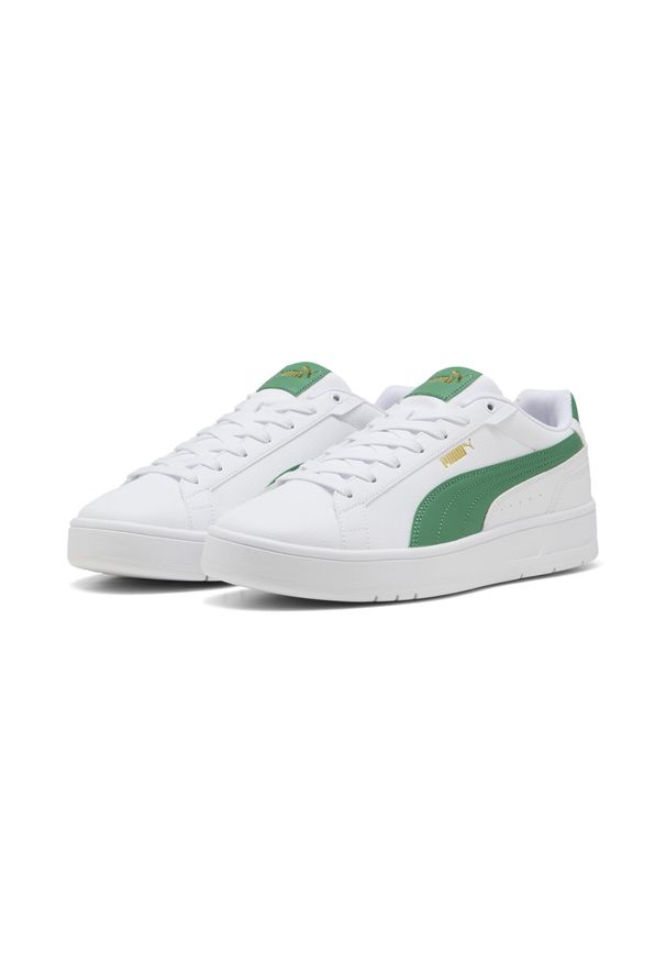 Puma - Sneakersy unisex Court Classico PUMA White Archive Green Gold. Kolor: zielony, biały, wielokolorowy, żółty
