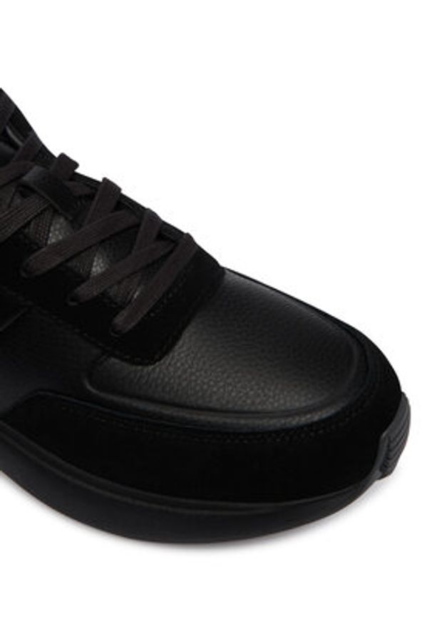 Calvin Klein Sneakersy City Runner Laceup Tape Lth HM0HM02033 Czarny. Kolor: czarny. Materiał: zamsz, skóra