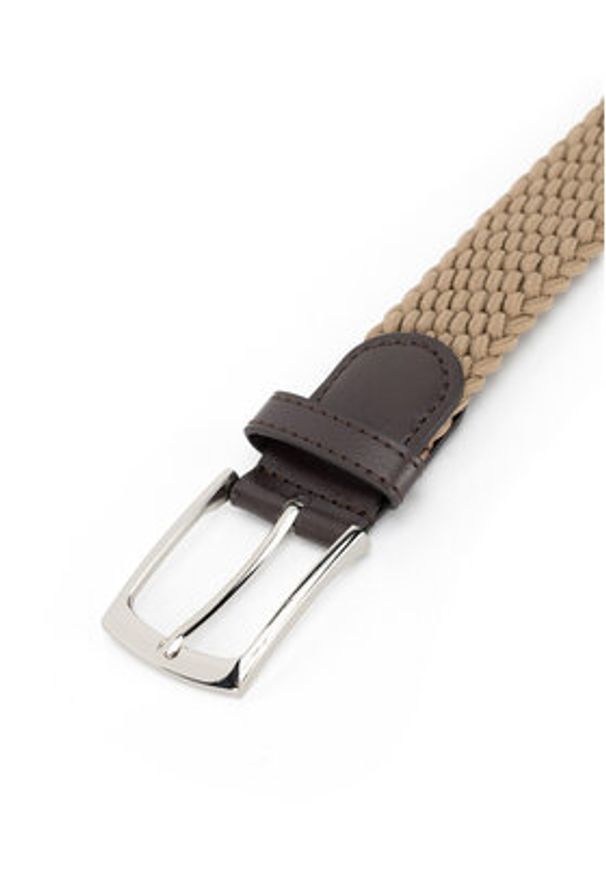 Lasocki Pasek Męski 2M2-007-SS24 Beżowy. Kolor: beżowy. Materiał: skóra