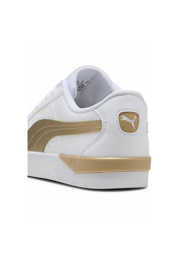 Puma - Damskie sneakersy Jada Classic Aqua Metallics PUMA White Alpine Snow Gold. Kolor: żółty, biały, wielokolorowy. Sport: tenis