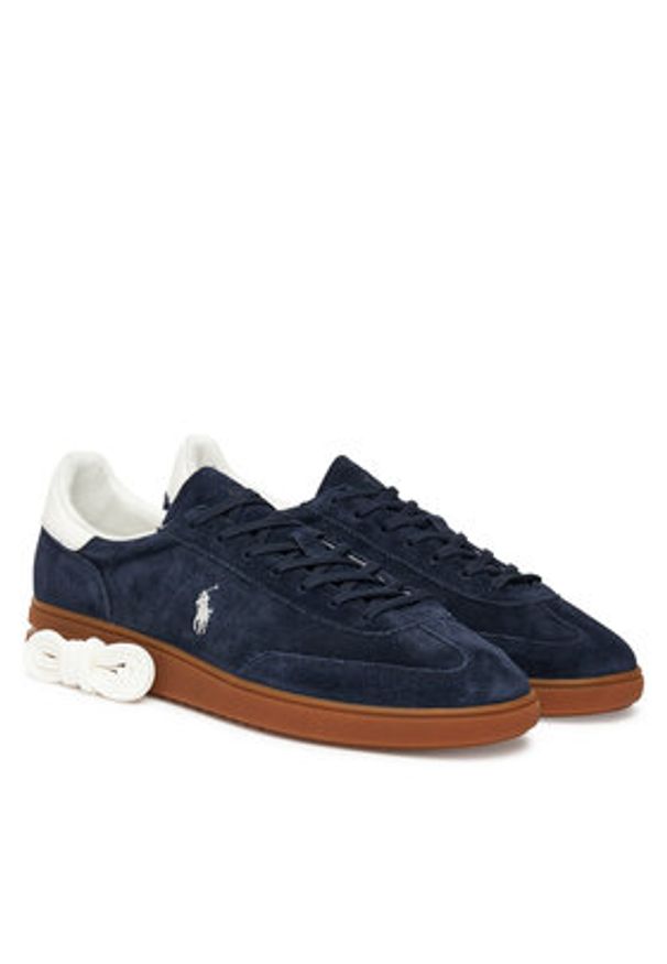 Polo Ralph Lauren Sneakersy Bedford 809978008001 Granatowy. Kolor: niebieski. Materiał: skóra, zamsz