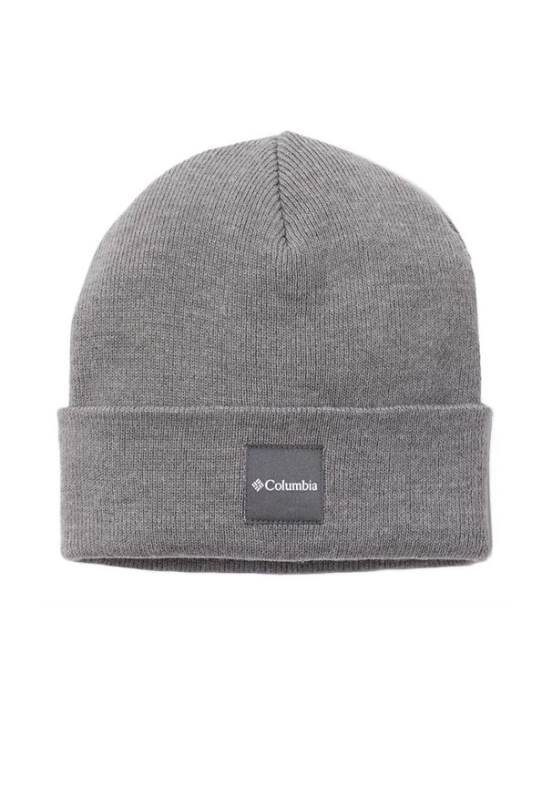 columbia - Czapka Columbia City Trek Heavyweight Beanie 1911251024 - szara. Kolor: szary. Materiał: akryl, materiał. Wzór: aplikacja. Styl: casual, klasyczny