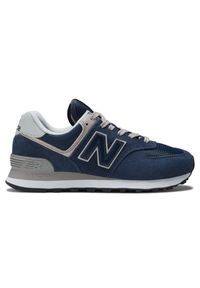 Buty damskie New Balance WL574EVN – granatowe. Okazja: na co dzień. Kolor: niebieski. Materiał: materiał, guma, skóra, zamsz. Szerokość cholewki: normalna. Model: New Balance 574 #1