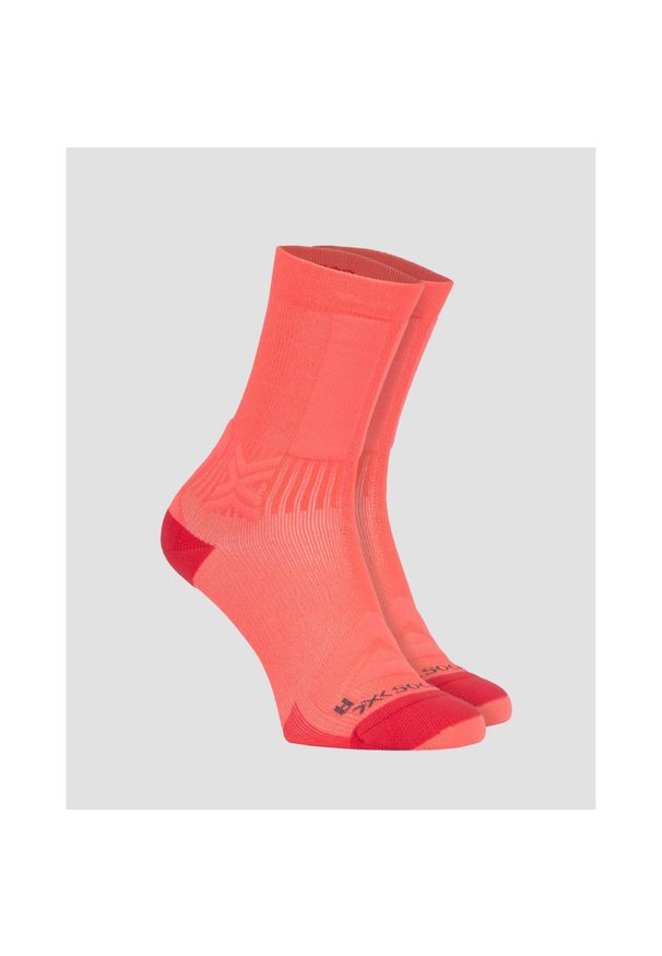 Skarpety X-Socks Gravel Discover Crew. Kolor: różowy, pomarańczowy, wielokolorowy. Sport: kolarstwo