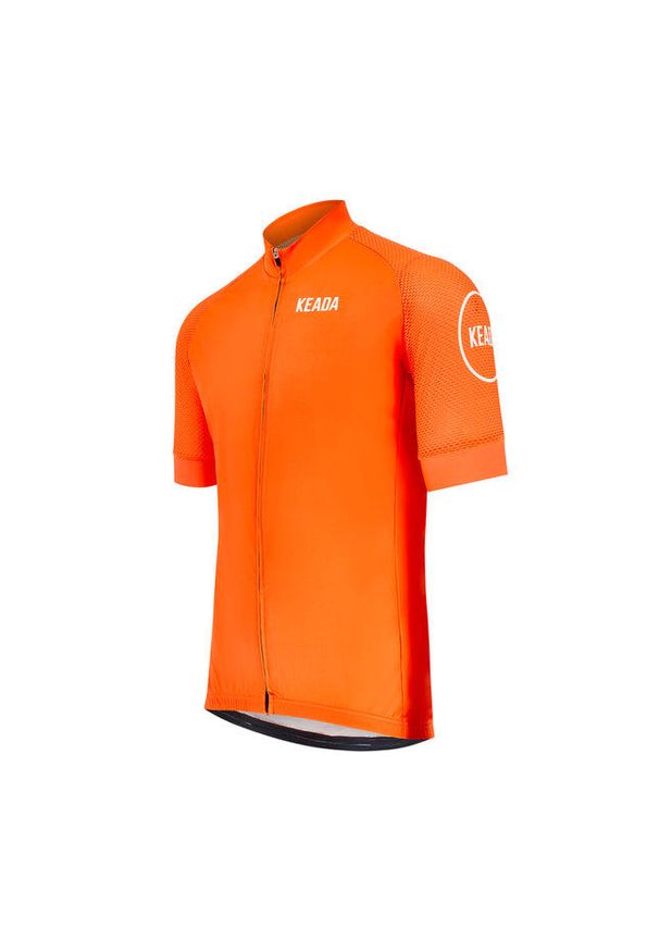 KEADA SPORTS - Damska koszulka kolarska z krótkim rękawem – Pomarańczowa. Kolor: pomarańczowy. Długość rękawa: krótki rękaw. Długość: krótkie. Sport: kolarstwo