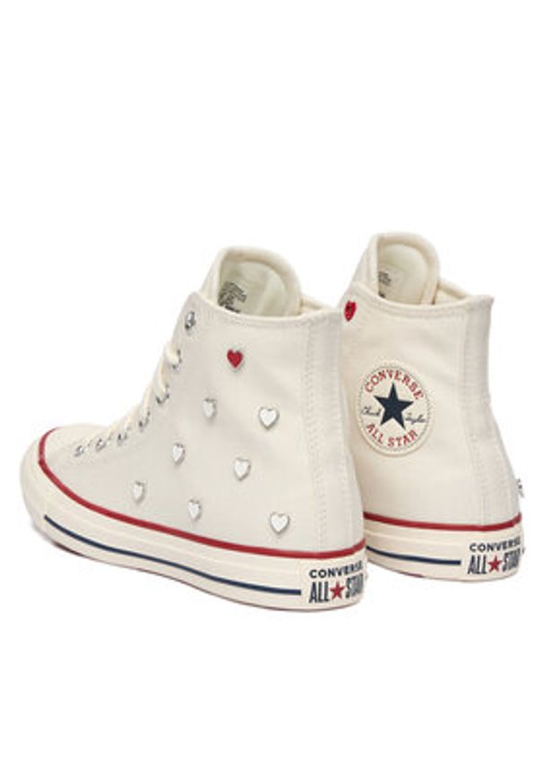 Converse Trampki Chuck Taylor All Star Hearts A19055C Biały. Kolor: biały. Materiał: materiał