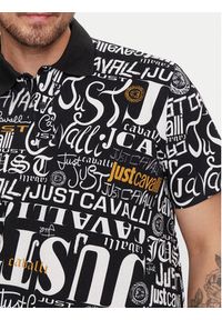 Just Cavalli Polo 75OAG6R0 Czarny Regular Fit. Typ kołnierza: polo. Kolor: czarny. Materiał: bawełna #3