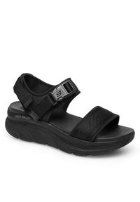 skechers - Skechers Sandały D'LUX WALKER 119824 BBK Czarny. Kolor: czarny. Materiał: materiał