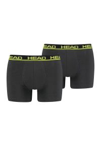 Bokserki męskie Head Basic Boxer 2 Pack. Kolor: zielony, czarny, wielokolorowy