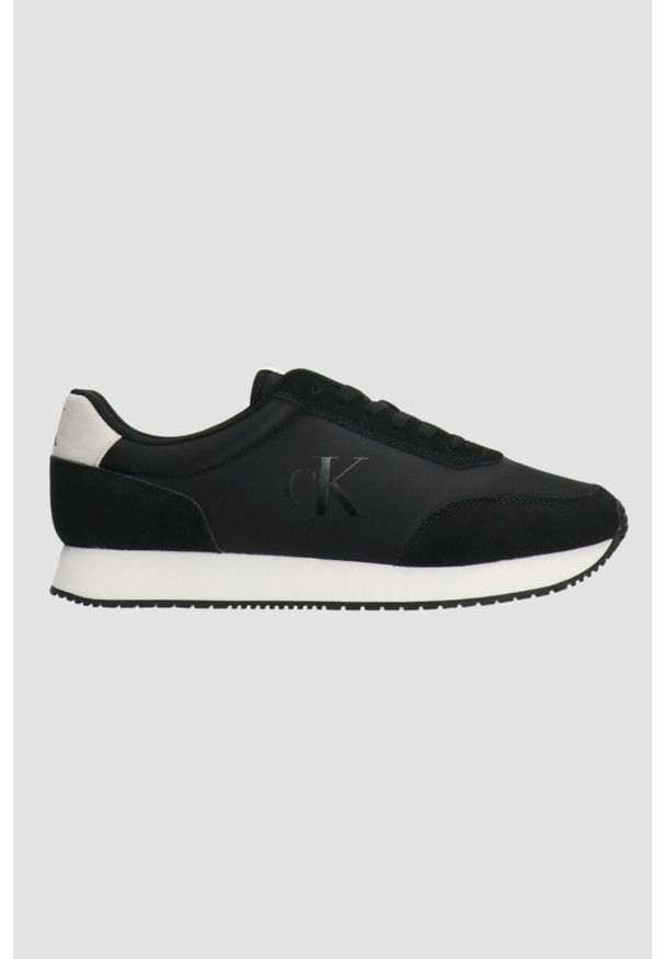 Calvin Klein - CALVIN KLEIN Czarne męskie sneakersy, Rozmiar 42. Kolor: czarny