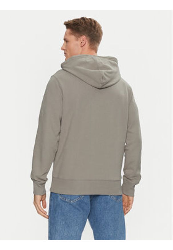 Calvin Klein Jeans Bluza Woven Label Hoodie J30J327113 Zielony Regular Fit. Kolor: zielony. Materiał: bawełna