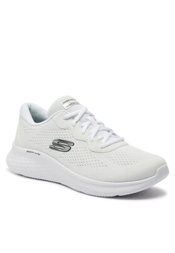 skechers - Skechers Sneakersy Perfect Time 149991/WBK Biały. Kolor: biały. Materiał: materiał