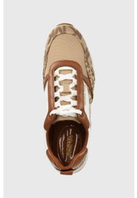 MICHAEL Michael Kors sneakersy Allie kolor brązowy. Nosek buta: okrągły. Zapięcie: sznurówki. Kolor: brązowy. Materiał: guma