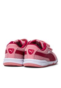 Buty sportowe dziecięce różowe Puma Stepfleex 2 Mesh VE V Inf. Okazja: do pracy, na spacer, na co dzień. Kolor: różowy. Materiał: mesh. Sport: turystyka piesza