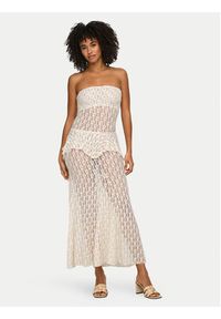 only - ONLY Top Aya 15375823 Kremowy Slim Fit. Kolor: kremowy. Materiał: syntetyk #7