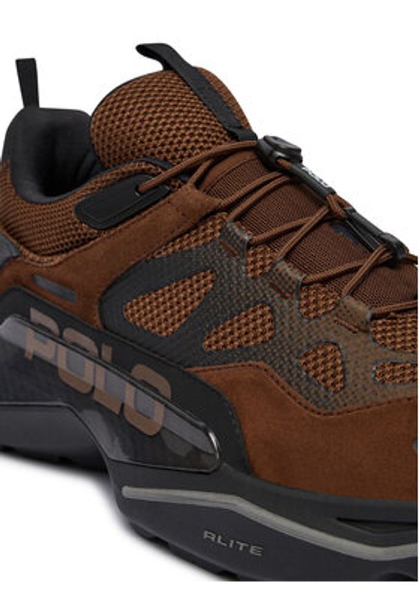 Polo Ralph Lauren Sneakersy 809974105003 Brązowy. Kolor: brązowy. Materiał: skóra, zamsz