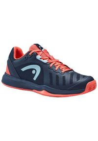 Buty do tenisa damskie Head Sprint Team 30. Zapięcie: sznurówki. Kolor: wielokolorowy, niebieski. Materiał: guma, materiał, tkanina, syntetyk. Szerokość cholewki: normalna. Sport: bieganie, tenis