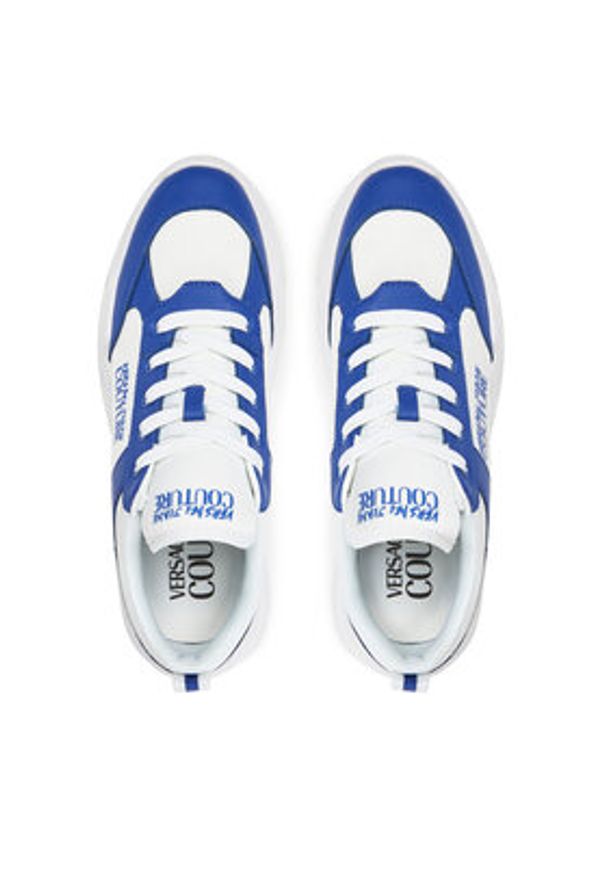 Versace Jeans Couture Sneakersy 78YA3SC1 Niebieski. Kolor: niebieski. Materiał: skóra