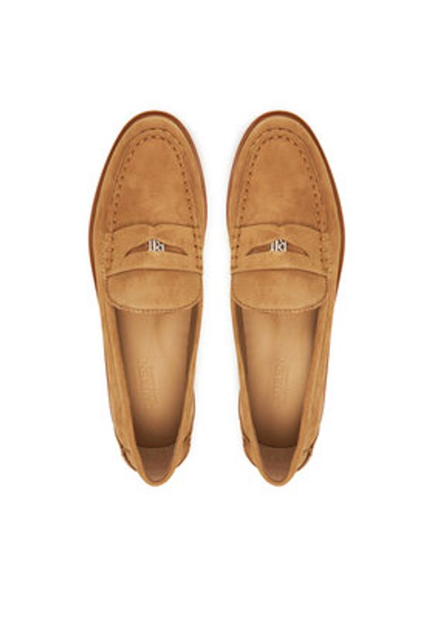 Lauren Ralph Lauren - LAUREN RALPH LAUREN Loafersy Marli 802974357001 Brązowy. Kolor: brązowy. Materiał: zamsz, skóra