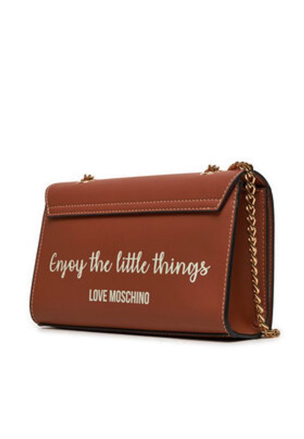 Love Moschino - LOVE MOSCHINO Torebka JC4073PP1LLG120A Brązowy. Kolor: brązowy. Materiał: skórzane