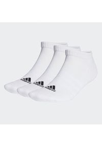Adidas - adidas Skarpety stopki unisex Cushioned Low-Cut Socks 3 Pairs HT3434 Biały. Kolor: biały