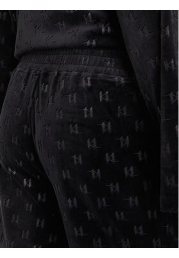 Karl Lagerfeld - KARL LAGERFELD Spodnie materiałowe A4W44008 Czarny Regular Fit. Kolor: czarny. Materiał: syntetyk