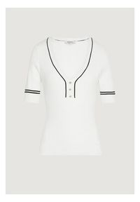 Morgan Bluzka 261-MIREN Biały Slim Fit. Kolor: biały. Materiał: wiskoza #4