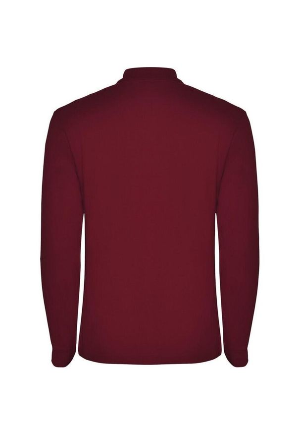 ROLY - Męska Koszulka Polo Z Długim Rękawem Estrella. Typ kołnierza: polo. Kolor: czerwony. Długość rękawa: długi rękaw. Długość: długie