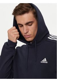 Adidas - adidas Bluza Essentials Fleece 3-Stripes IJ6473 Granatowy Regular Fit. Kolor: niebieski. Materiał: bawełna #3