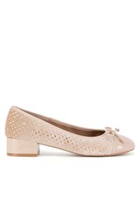 Nine West Baleriny WFA2993-1 Beżowy. Kolor: beżowy. Materiał: materiał